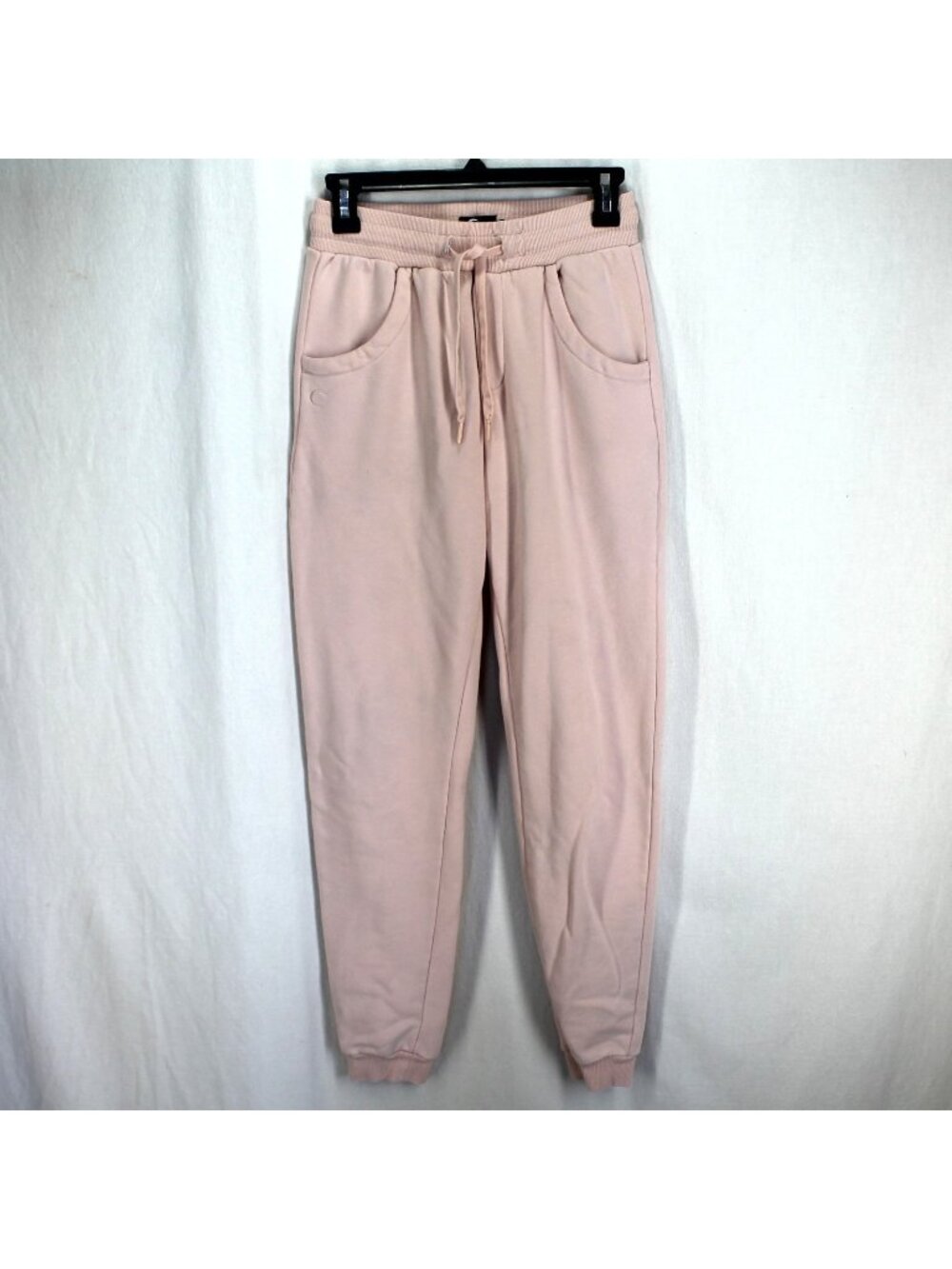 Zyia Jogger Pants Womens Size M Blush Pink Pockets Pull On Waist Sweatpants
